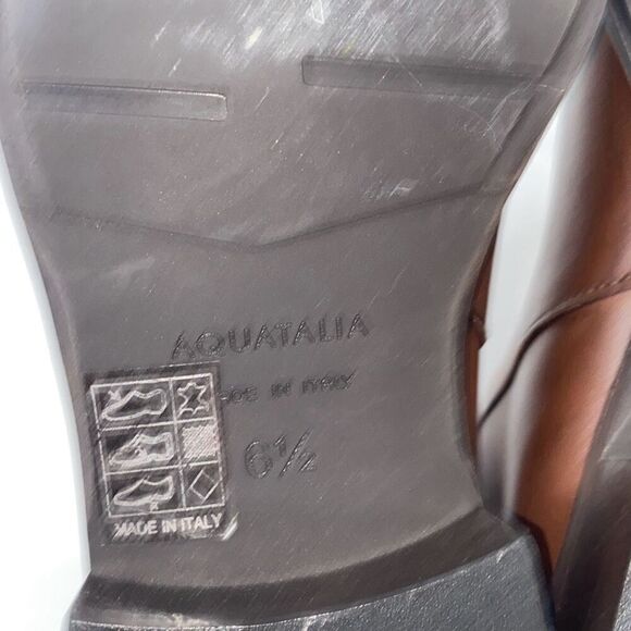 New Aquatalia Fantina Weatherproof Side Zip Leather Bootie Brown 6.5 - Picture 11 of 16